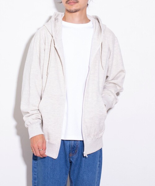 GLOSTER(グロスター)の「【限定展開】【GLOSTER/グロスター】 裏パイル ジップアップパーカー ベーシック(パーカー・メンズ・ブラック/グレー/アイボリー・S/M/L)」の19枚目の写真