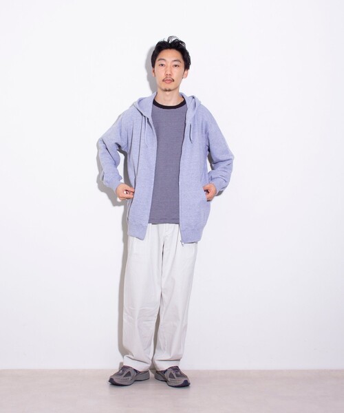 GLOSTER(グロスター)の「【限定展開】【GLOSTER/グロスター】 裏パイル ジップアップパーカー ベーシック(パーカー・メンズ・ブラック/グレー/アイボリー・S/M/L)」の21枚目の写真