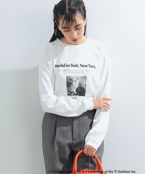 Ray BEAMS(レイビームス)の「GOOD ROCK SPEED × Ray BEAMS / 別注 LIFE ロングスリーブ Tシャツ(Tシャツ/カットソー・レディース・ホワイト/ブラック/ホワイト系その他2・ONE SIZE)」の7枚目の写真