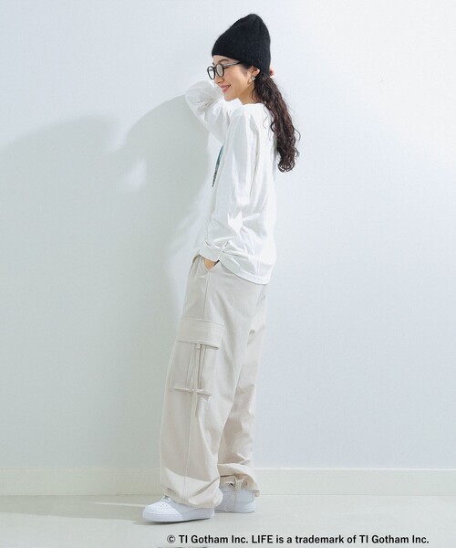 Ray BEAMS(レイビームス)の「GOOD ROCK SPEED × Ray BEAMS / 別注 LIFE ロングスリーブ Tシャツ(Tシャツ/カットソー・レディース・ホワイト/ブラック/ホワイト系その他2・ONE SIZE)」の10枚目の写真