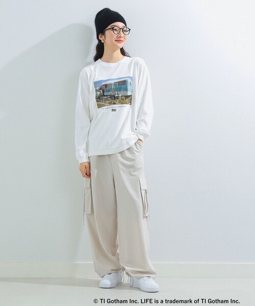 Ray BEAMS(レイビームス)の「GOOD ROCK SPEED × Ray BEAMS / 別注 LIFE ロングスリーブ Tシャツ(Tシャツ/カットソー・レディース・ホワイト/ブラック/ホワイト系その他2・ONE SIZE)」の11枚目の写真