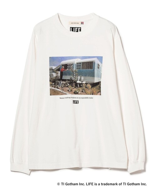 Ray BEAMS(レイビームス)の「GOOD ROCK SPEED × Ray BEAMS / 別注 LIFE ロングスリーブ Tシャツ(Tシャツ/カットソー・レディース・ホワイト/ブラック/ホワイト系その他2・ONE SIZE)」の22枚目の写真
