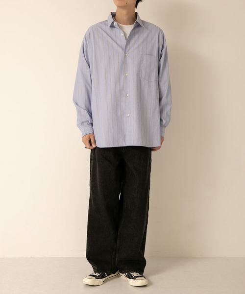 SENSE OF PLACE by URBAN RESEARCH(センスオブプレイスバイアーバンリサーチ)の「ストライプエクストラルーズシャツA(シャツ/ブラウス・メンズ・その他2/その他3/その他1・LARGE/MEDIUM)」の11枚目の写真