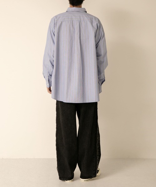 SENSE OF PLACE by URBAN RESEARCH(センスオブプレイスバイアーバンリサーチ)の「ストライプエクストラルーズシャツA(シャツ/ブラウス・メンズ・その他2/その他3/その他1・LARGE/MEDIUM)」の13枚目の写真