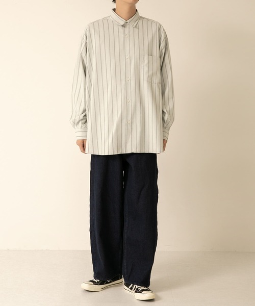 SENSE OF PLACE by URBAN RESEARCH(センスオブプレイスバイアーバンリサーチ)の「ストライプエクストラルーズシャツA(シャツ/ブラウス・メンズ・その他2/その他3/その他1・LARGE/MEDIUM)」の17枚目の写真