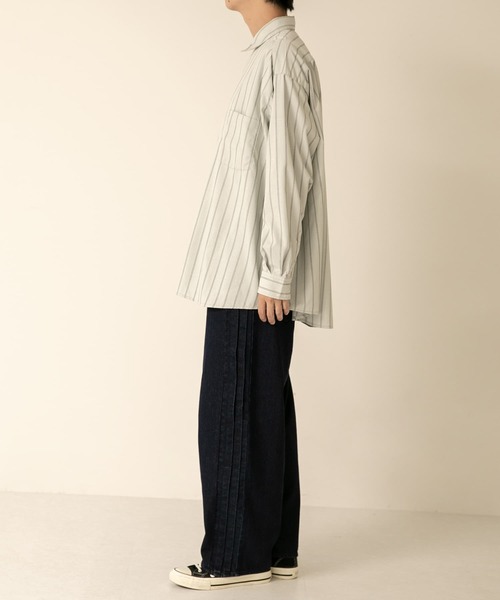 SENSE OF PLACE by URBAN RESEARCH(センスオブプレイスバイアーバンリサーチ)の「ストライプエクストラルーズシャツA(シャツ/ブラウス・メンズ・その他2/その他3/その他1・LARGE/MEDIUM)」の18枚目の写真