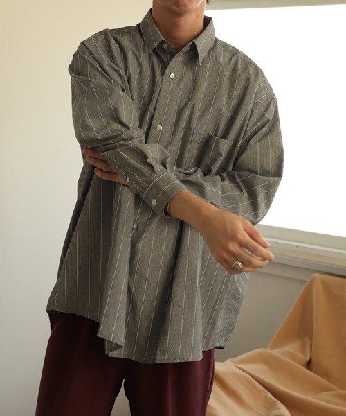 SENSE OF PLACE by URBAN RESEARCH(センスオブプレイスバイアーバンリサーチ)の「ストライプエクストラルーズシャツA(シャツ/ブラウス・メンズ・その他2/その他3/その他1・LARGE/MEDIUM)」の21枚目の写真