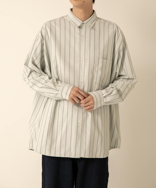 SENSE OF PLACE by URBAN RESEARCH(センスオブプレイスバイアーバンリサーチ)の「ストライプエクストラルーズシャツA(シャツ/ブラウス・メンズ・その他2/その他3/その他1・LARGE/MEDIUM)」の2枚目の写真