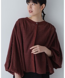 human woman | ◆ボリュームスリーブカットワークブラウス(シャツ/ブラウス)