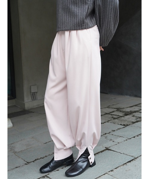 MIUMIU Flared Jogger Pants ジョガーパンツ CAMBIO｜mp12502-Fleece Lining Stretch Twill Jogger Pants