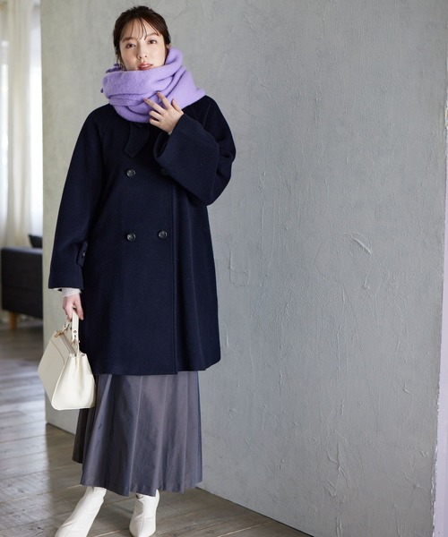 Andemiu（アンデミュウ）の「フワモコウォッシャブルストール966431（ストール/ショール・レディース・ベージュ/オフホワイト/ラベンダー・FREE）」の14枚目の写真