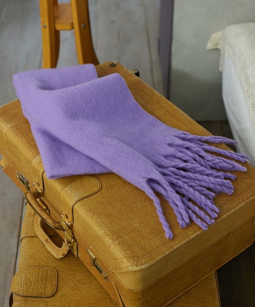 Andemiu（アンデミュウ）の「フワモコウォッシャブルストール966431（ストール/ショール・レディース・ベージュ/オフホワイト/ラベンダー・FREE）」の11枚目の写真