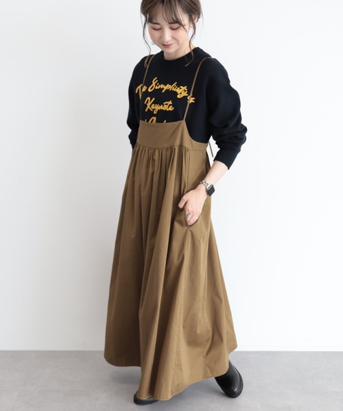 AMERICAN HOLIC(アメリカンホリック)の「丈違いキャミワンピース(ワンピース・レディース・キャメル/ブラック・M/L)」の13枚目の写真