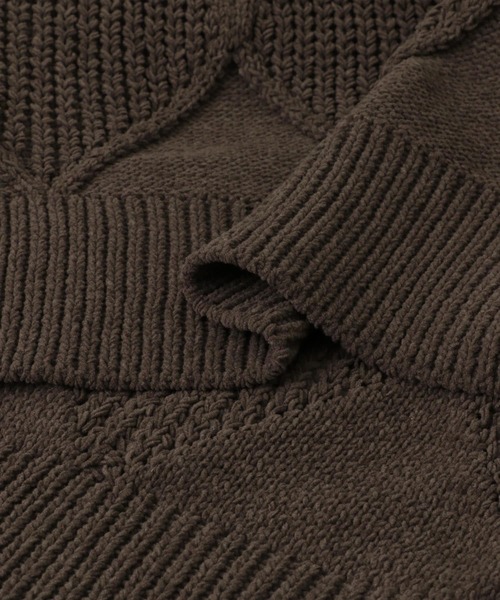 SENSE OF PLACE by URBAN RESEARCH（センスオブプレイスバイアーバンリサーチ）の「モールダイヤガラクルーネックセーター（ニット/セーター・メンズ・ブラック/アイボリー/ブラウン・LARGE/MEDIUM）」の13枚目の写真