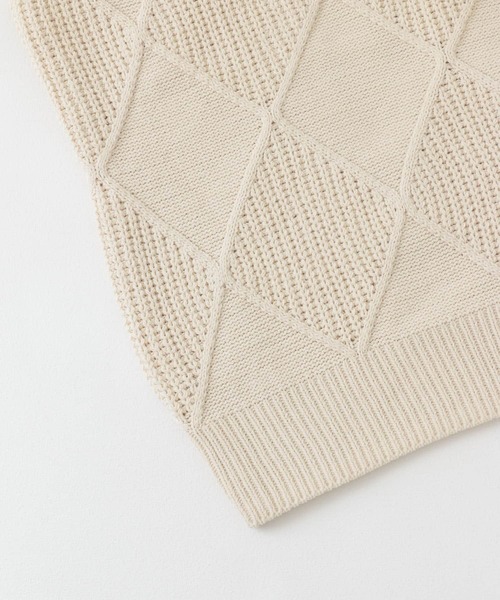 SENSE OF PLACE by URBAN RESEARCH（センスオブプレイスバイアーバンリサーチ）の「モールダイヤガラクルーネックセーター（ニット/セーター・メンズ・ブラック/アイボリー/ブラウン・LARGE/MEDIUM）」の12枚目の写真