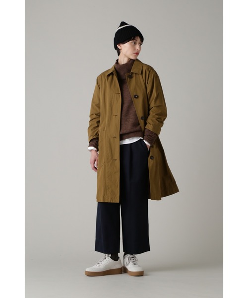 MHL.（エムエイチエル）の「PROOFED COTTON POPLIN（ステンカラーコート・レディース・ブラック/ライトブラウン・2/1）」の11枚目の写真