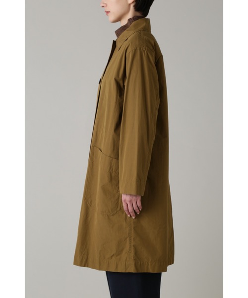 MHL.（エムエイチエル）の「PROOFED COTTON POPLIN（ステンカラーコート・レディース・ブラック/ライトブラウン・2/1）」の12枚目の写真