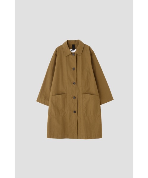 MHL.（エムエイチエル）の「PROOFED COTTON POPLIN（ステンカラーコート・レディース・ブラック/ライトブラウン・2/1）」の3枚目の写真