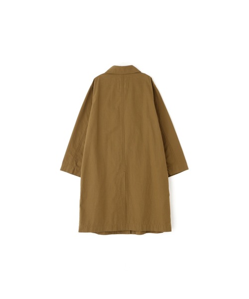 MHL.（エムエイチエル）の「PROOFED COTTON POPLIN（ステンカラーコート・レディース・ブラック/ライトブラウン・2/1）」の4枚目の写真