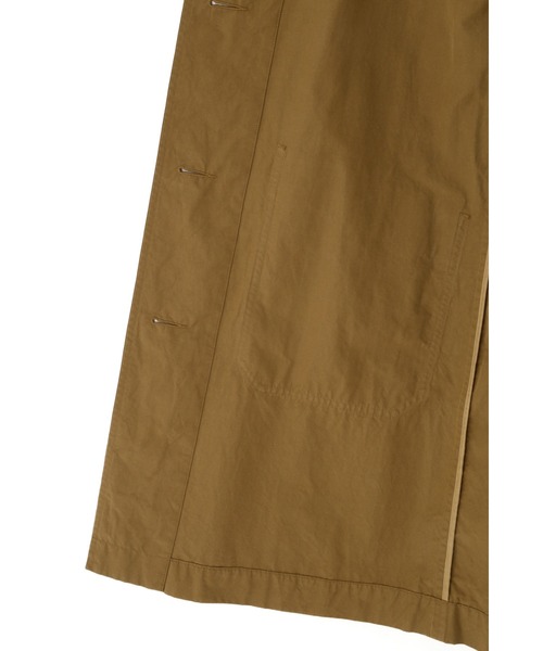 MHL.（エムエイチエル）の「PROOFED COTTON POPLIN（ステンカラーコート・レディース・ブラック/ライトブラウン・2/1）」の5枚目の写真