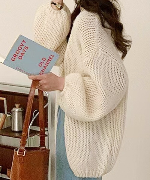 ■美品・未使用■センソユニコ慈雨/羽織.カーディガン.ボレロ/ウールポリエステル リネンライク 透かし編みボレロカーディガン（カーディガン