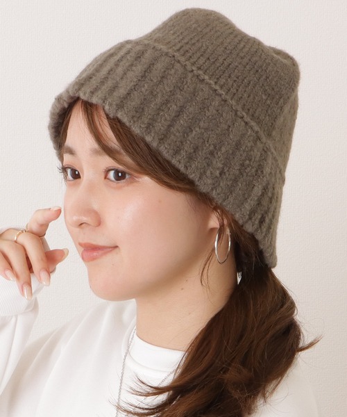 セール】ケーブル柄ベーシックニットバケットハット（ハット