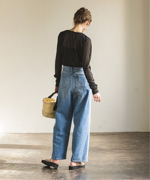 Noble（ノーブル）の「《追加》シフォンジャージプルオーバー 2（Tシャツ/カットソー・レディース・ホワイト/ベージュ/ブラック・FREE）」の4枚目の写真