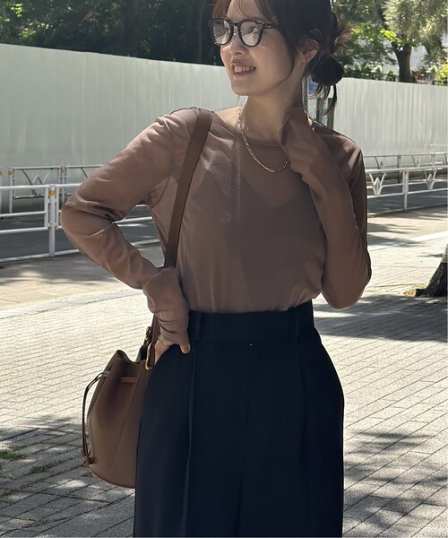 Noble（ノーブル）の「《追加》シフォンジャージプルオーバー 2（Tシャツ/カットソー・レディース・ホワイト/ベージュ/ブラック・FREE）」の11枚目の写真