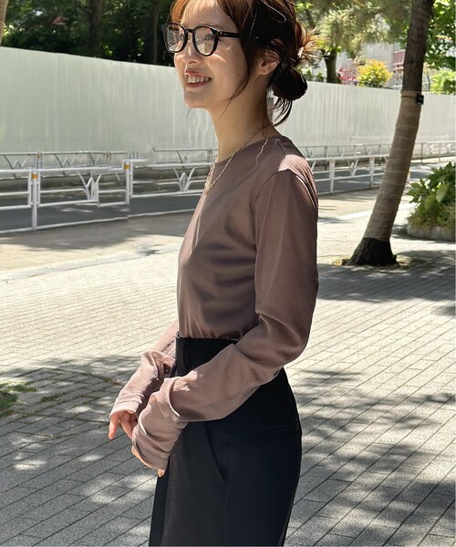 Noble（ノーブル）の「《追加》シフォンジャージプルオーバー 2（Tシャツ/カットソー・レディース・ホワイト/ベージュ/ブラック・FREE）」の12枚目の写真