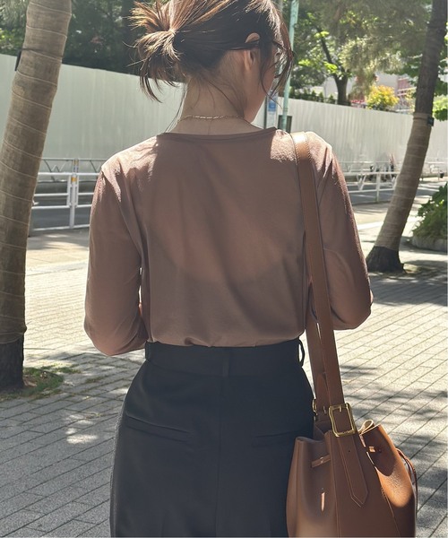 Noble（ノーブル）の「《追加》シフォンジャージプルオーバー 2（Tシャツ/カットソー・レディース・ホワイト/ベージュ/ブラック・FREE）」の13枚目の写真