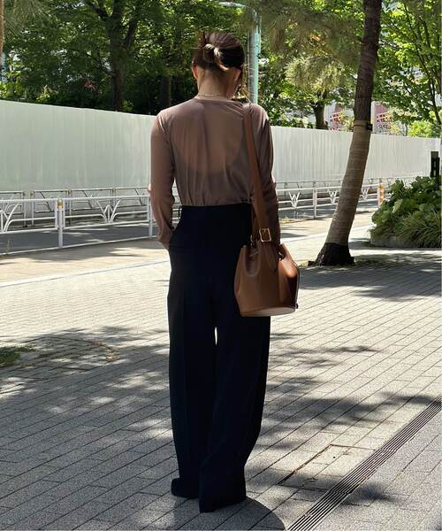 Noble（ノーブル）の「《追加》シフォンジャージプルオーバー 2（Tシャツ/カットソー・レディース・ホワイト/ベージュ/ブラック・FREE）」の16枚目の写真