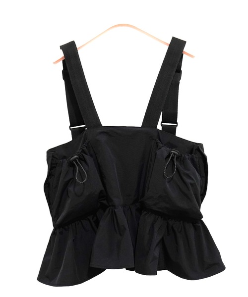 ノントーキョー　NONTOKYO FRILL FIELD VEST　BLACK ノントーキョー NONTOKYO FRILL FIELD VEST BLACK 【公式通販】