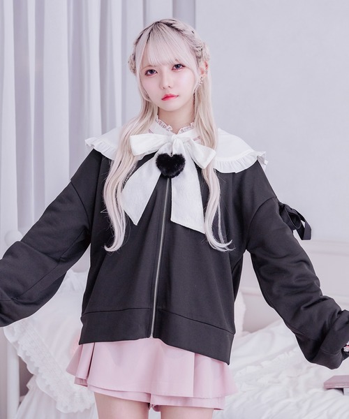 pal elfy パルエルフィー ファー付きロゴパーカー ファー付きロゴパーカー（パーカー）｜Pal elfy（パルエルフィー