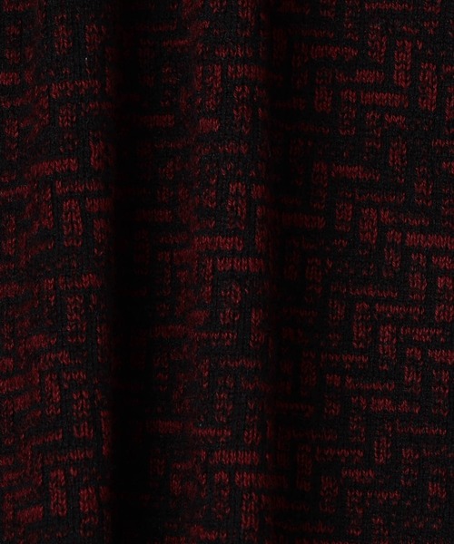 HIDEAWAYS NICOLE(ハイダウェイニコル)の「幾何学柄引き揃えJQクルーネックニット(ニット/セーター・メンズ・ホワイト×ブラック/ブラック×グレー/ボルドー/ホワイト×ライトグレー・MEDIUM/LARGE/X-LARGE)」の8枚目の写真