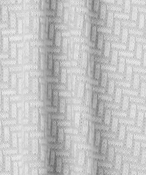 HIDEAWAYS NICOLE(ハイダウェイニコル)の「幾何学柄引き揃えJQクルーネックニット(ニット/セーター・メンズ・ホワイト×ブラック/ブラック×グレー/ボルドー/ホワイト×ライトグレー・MEDIUM/LARGE/X-LARGE)」の9枚目の写真