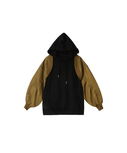 U:UME(ユーム)の「Hooded Short Jacket Set-Up(パーカー・メンズ・グレー/イエロー/レッド・MEDIUM)」の2枚目の写真