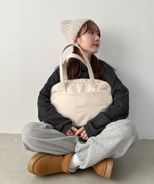 CLEA（クレア）の「アーモンドビーニーニットキャップ（ニットキャップ/ビーニー・レディース・ベージュ/チャコールグレー/オリーブ/アイボリー/ブラック・FREE）」の21枚目の写真