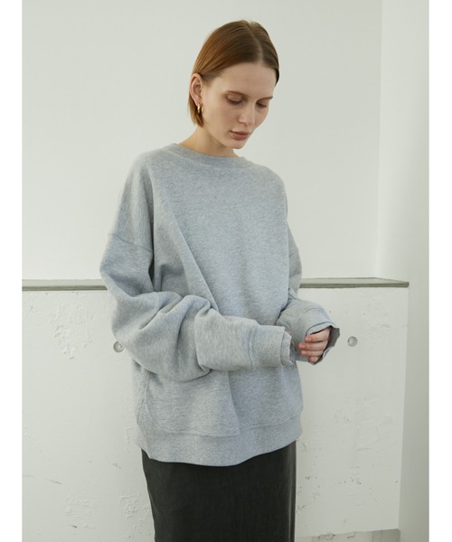 LA PEAU DE GEM（ラポドゥジェム）の「【LA PEAU DE GEM】ダブルカフスオーバースウェット（スウェット・レディース・ネイビー/ブラック/グレー・FREE）」の15枚目の写真