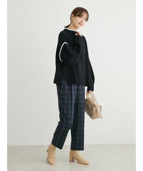 Petit fleur(プチフルール)の「・Petit Fleur ハイショクタートルニット(ニット/セーター・レディース・ブラック/サックスブルー/アイボリー・FREE)」の4枚目の写真