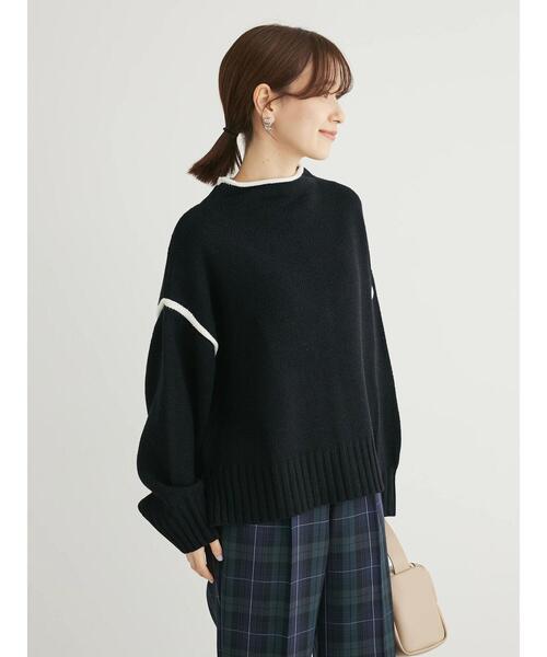 Petit fleur(プチフルール)の「・Petit Fleur ハイショクタートルニット(ニット/セーター・レディース・ブラック/サックスブルー/アイボリー・FREE)」の7枚目の写真
