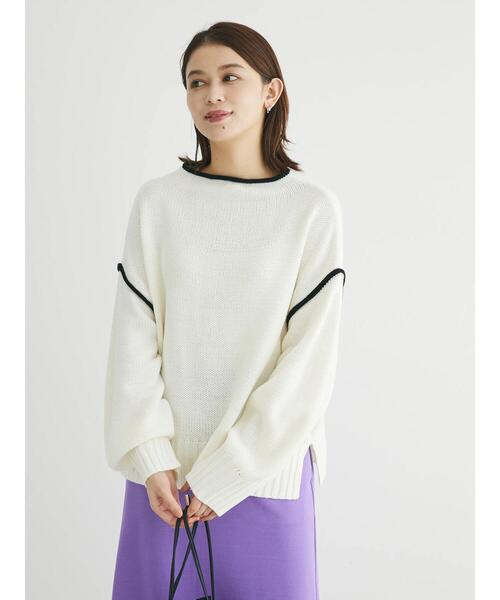 Petit fleur(プチフルール)の「・Petit Fleur ハイショクタートルニット(ニット/セーター・レディース・ブラック/サックスブルー/アイボリー・FREE)」の15枚目の写真