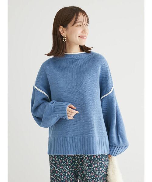 Petit fleur(プチフルール)の「・Petit Fleur ハイショクタートルニット(ニット/セーター・レディース・ブラック/サックスブルー/アイボリー・FREE)」の19枚目の写真