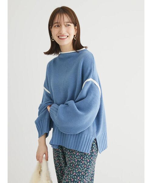 Petit fleur(プチフルール)の「・Petit Fleur ハイショクタートルニット(ニット/セーター・レディース・ブラック/サックスブルー/アイボリー・FREE)」の20枚目の写真