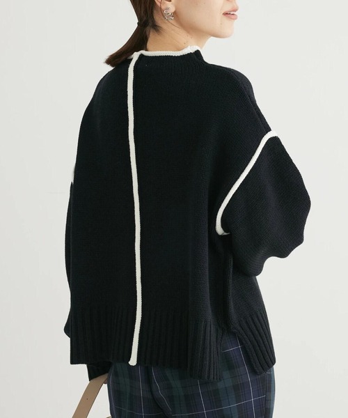 Petit fleur(プチフルール)の「・Petit Fleur ハイショクタートルニット(ニット/セーター・レディース・ブラック/サックスブルー/アイボリー・FREE)」の2枚目の写真