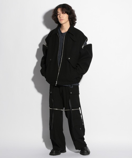 HARE（ハレ）の「【UNDER GROUND MODE】ダメージケーブルニットプルオーバー(HARE)（ニット/セーター・メンズ・ブラック/グレー/イエロー・FREE）」の22枚目の写真