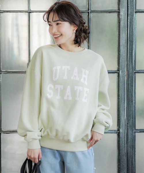 coca（coca）（コカ）の「【WEB限定セール】裏起毛カレッジアソートプリントスウェット（スウェット・レディース・A/B/C/D/E/F・M/L）」の6枚目の写真