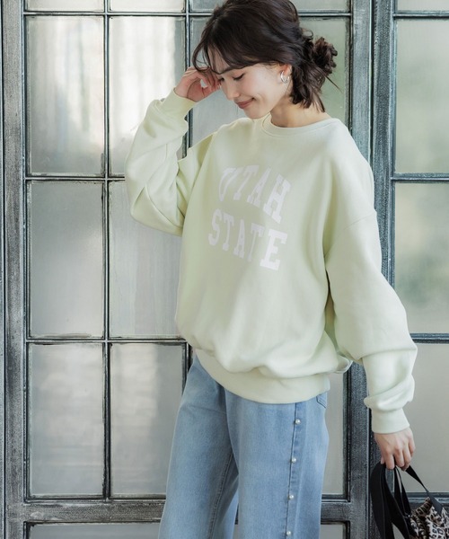 coca（coca）（コカ）の「【WEB限定セール】裏起毛カレッジアソートプリントスウェット（スウェット・レディース・A/B/C/D/E/F・M/L）」の14枚目の写真