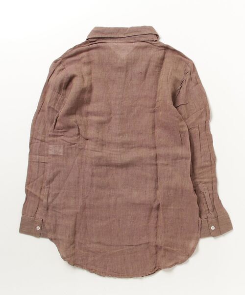 Badhiya（バディ―ヤ）の「linen pull over shirt（シャツ/ブラウス・メンズ・ブラウン・FREE）」の2枚目の写真