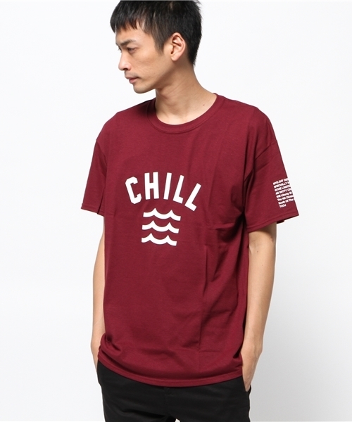 MYE-DO'（マイ・ドゥ）の「GD Tシャツ ”CHILL WAVE”（Tシャツ/カットソー・メンズ・ホワイト/ネイビー/ワイン/ブラック/グリーン/ブラウン・LARGE/MEDIUM/SMALL）」の6枚目の写真