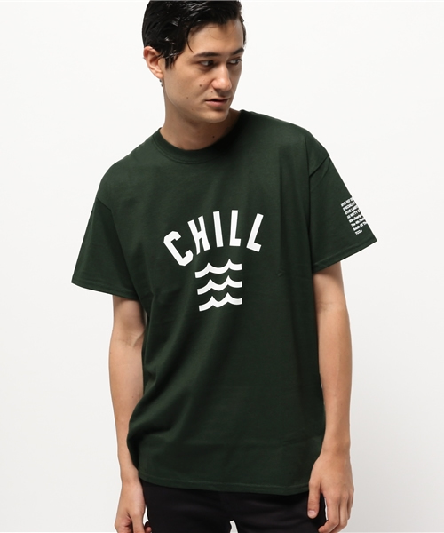 MYE-DO'（マイ・ドゥ）の「GD Tシャツ ”CHILL WAVE”（Tシャツ/カットソー・メンズ・ホワイト/ネイビー/ワイン/ブラック/グリーン/ブラウン・LARGE/MEDIUM/SMALL）」の4枚目の写真